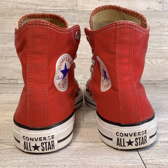Converse Chuck Taylor All Star Canvas Sneaker Red High-Top Sneakers M4.5/6.5W - Picture 4 of 11